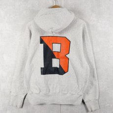 画像1: 90's the Cotton Exchange USA製 REVERSE WEAVE TYPE バックプリント スウェットフーディー S (1)