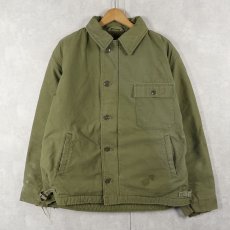 画像1: 80's U.S.NAVY A-2 デッキジャケット LARGE (1)