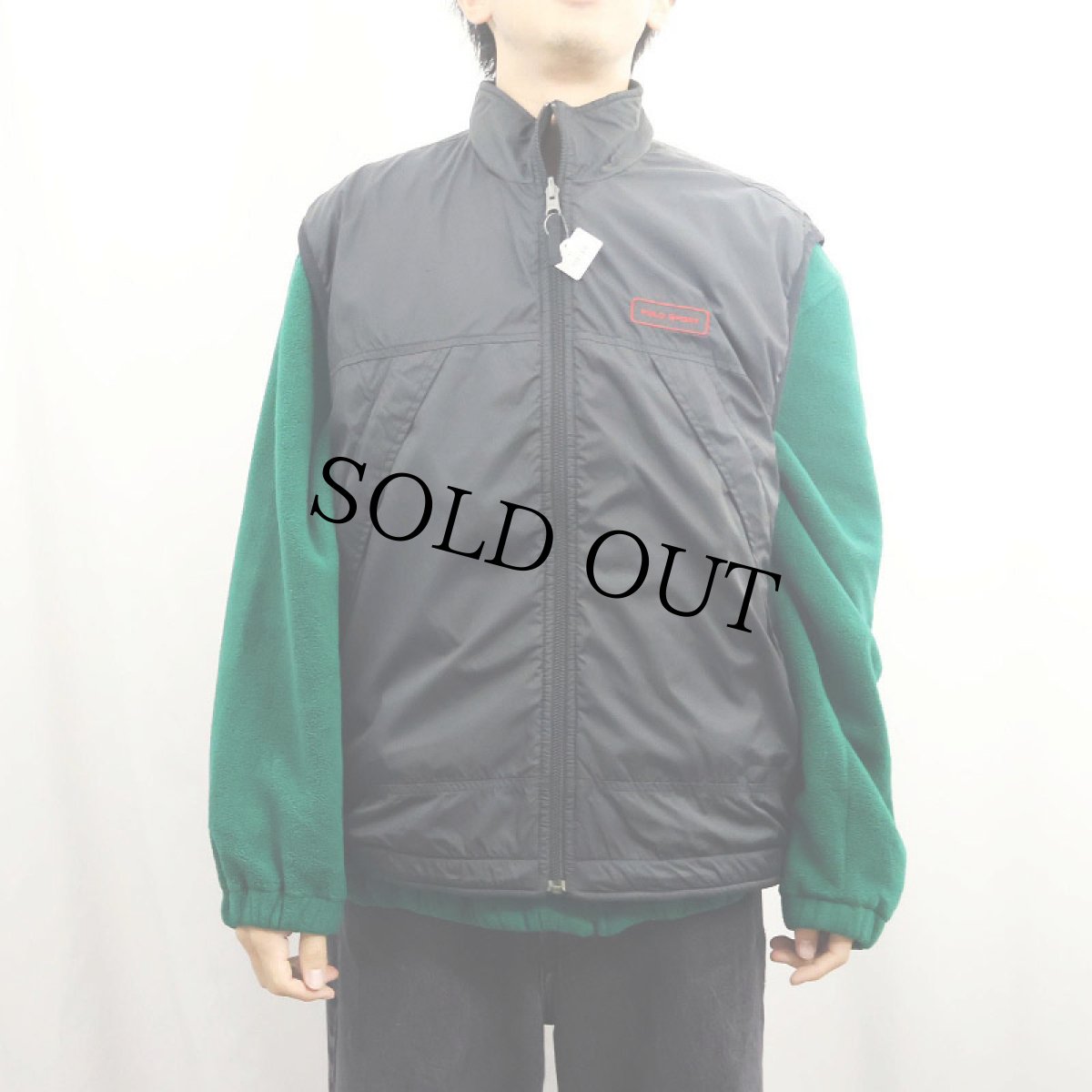 画像3: 90's POLO SPORT Ralph Lauren 裏フリース リバーシブル ソフトシェルベスト BLACK XL (3)