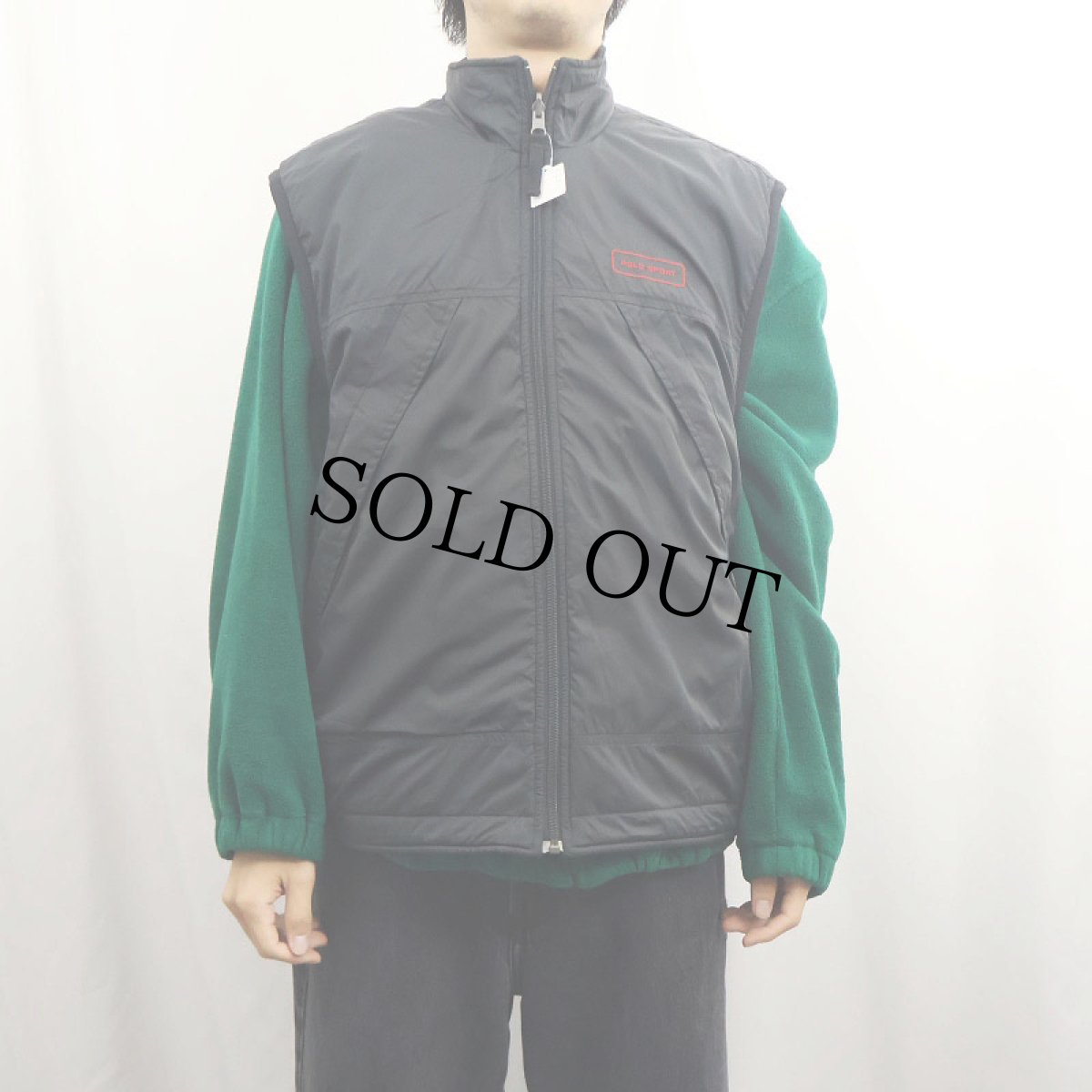画像3: 90's POLO SPORT Ralph Lauren 裏フリース リバーシブル ソフトシェルベスト BLACK L (3)