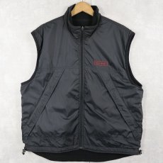 画像1: 90's POLO SPORT Ralph Lauren 裏フリース リバーシブル ソフトシェルベスト BLACK XL (1)