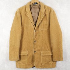 画像1: POLO Ralph Lauren エルボーパッチ付き 太畝 コーデュロイテーラードジャケット XL (1)