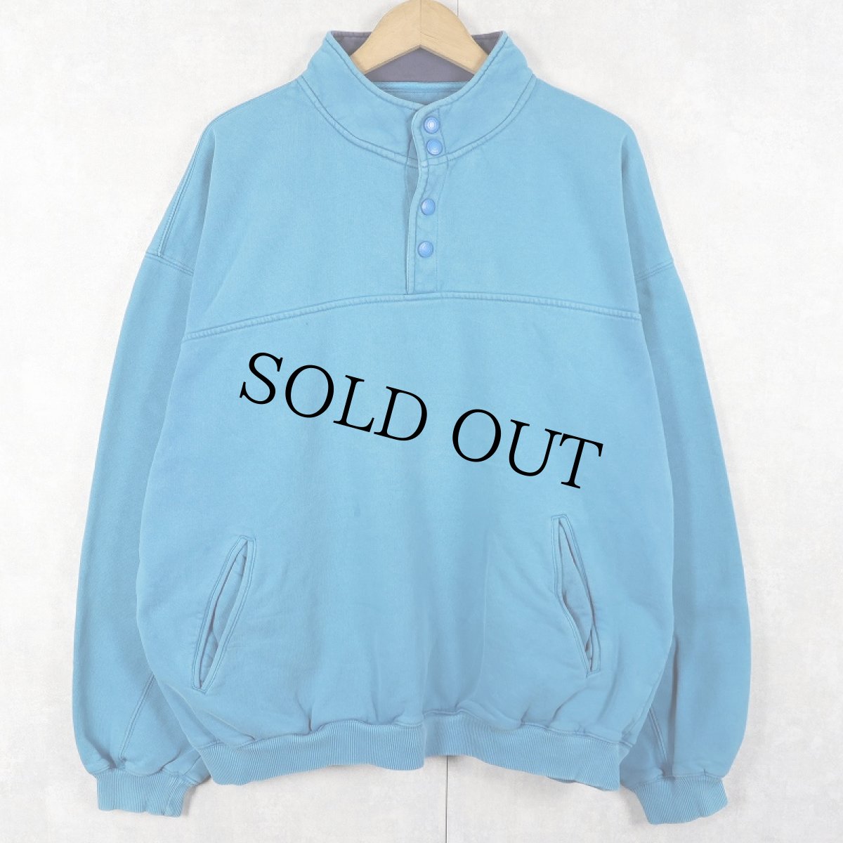 画像1: 80〜90's Eddie Bauer ハーフスナップスウェット L (1)