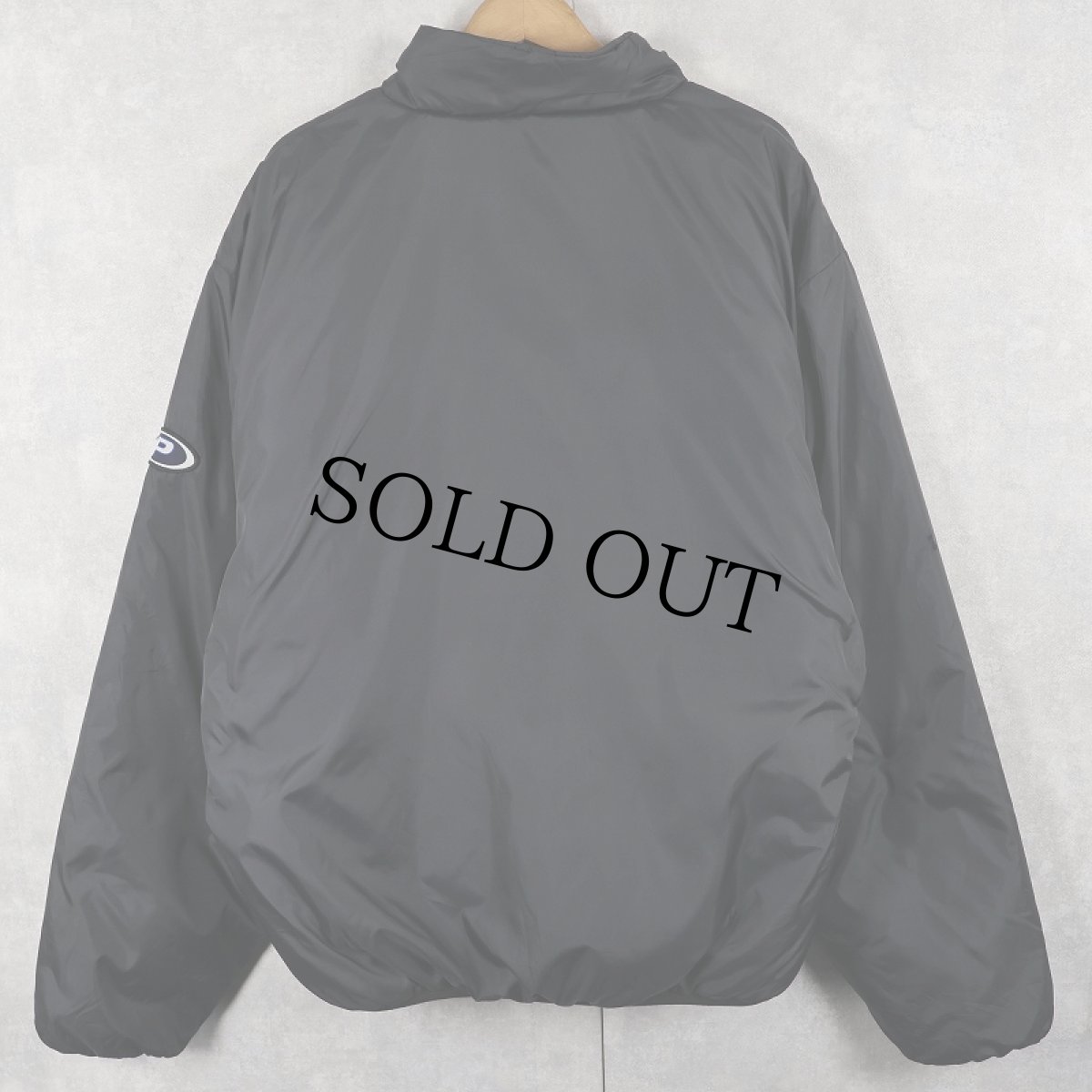 画像4: 90's POLO SPORT Ralph Lauren ロゴパッチ付き 中綿入り リバーシブルプルオーバージャケット RED×BLACK  XXL (4)