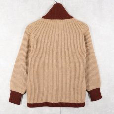 画像2: 50〜60's IDEAL-KNIT CANADA製 ワッペン付き カウチンニットカーディガン YOUTH SIZE (2)