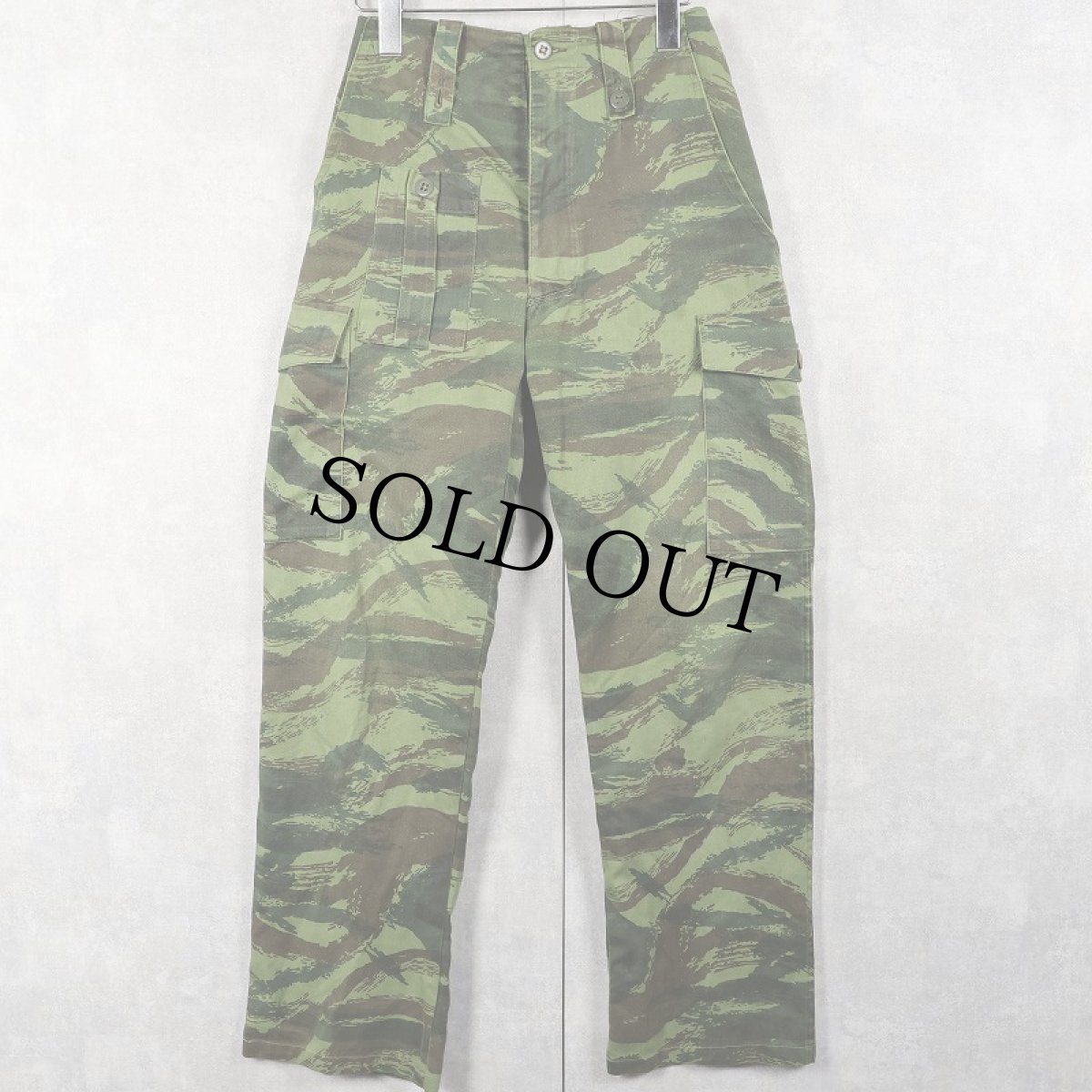 画像1: 70〜80's 民間品 リザードカモ HBTカーゴパンツ W26-31 (1)