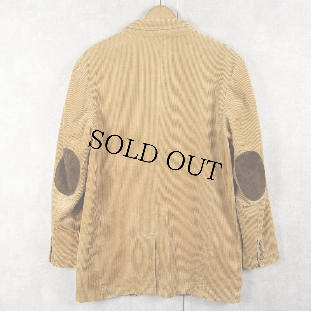 画像2: POLO Ralph Lauren エルボーパッチ付き 太畝 コーデュロイテーラードジャケット XL (2)