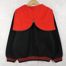 画像2: POLO Ralph Lauren エンブレムパッチ付き ラビットフード メルトンウールジャケット BLACK S (2)