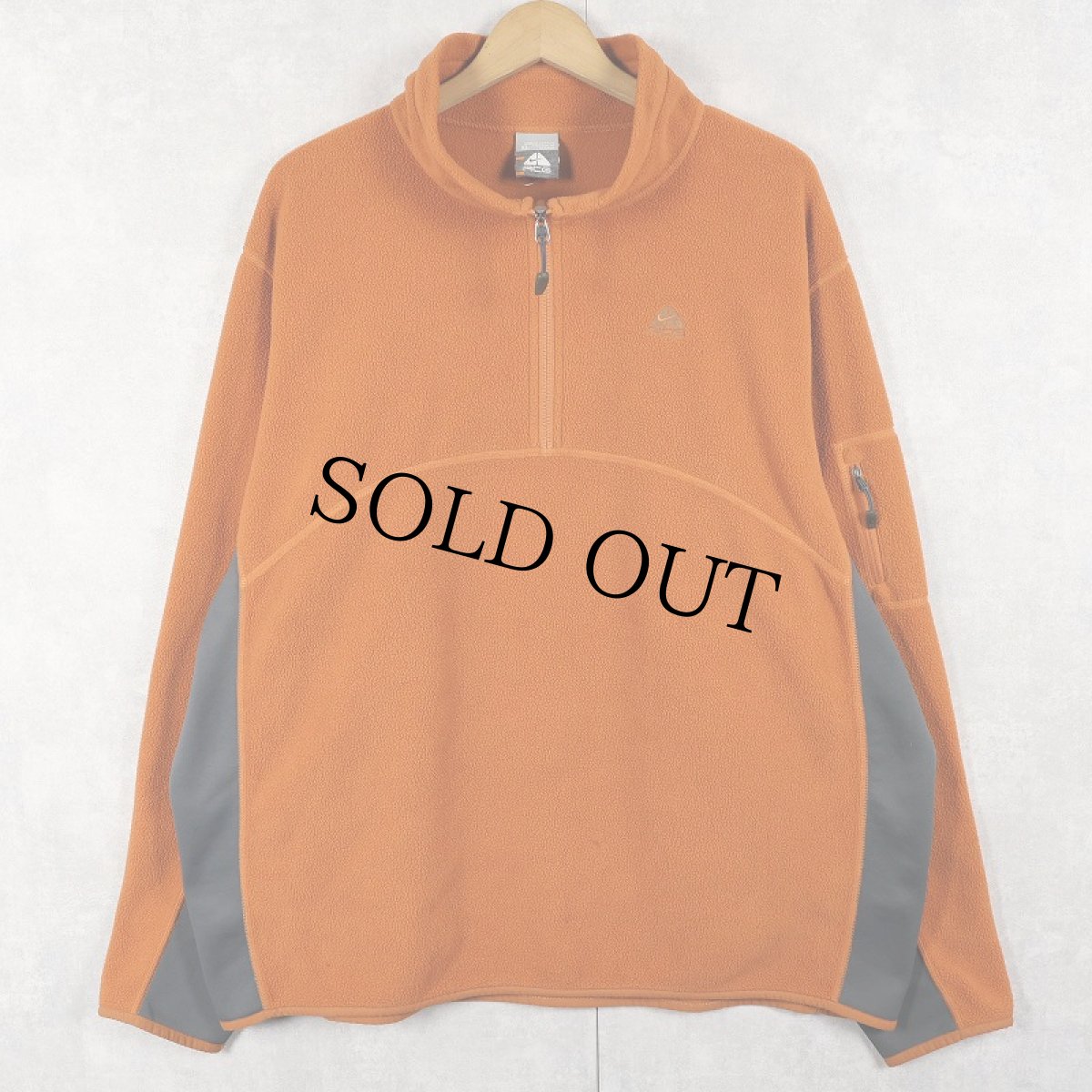 画像1: NIKE ACG ロゴ刺繍 ハーフジップ フリースプルオーバージャケット XL (1)