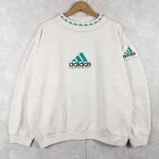 画像1: 90's adidas EQUIPMENT ロゴ刺繍 モックネックスウェット L (1)