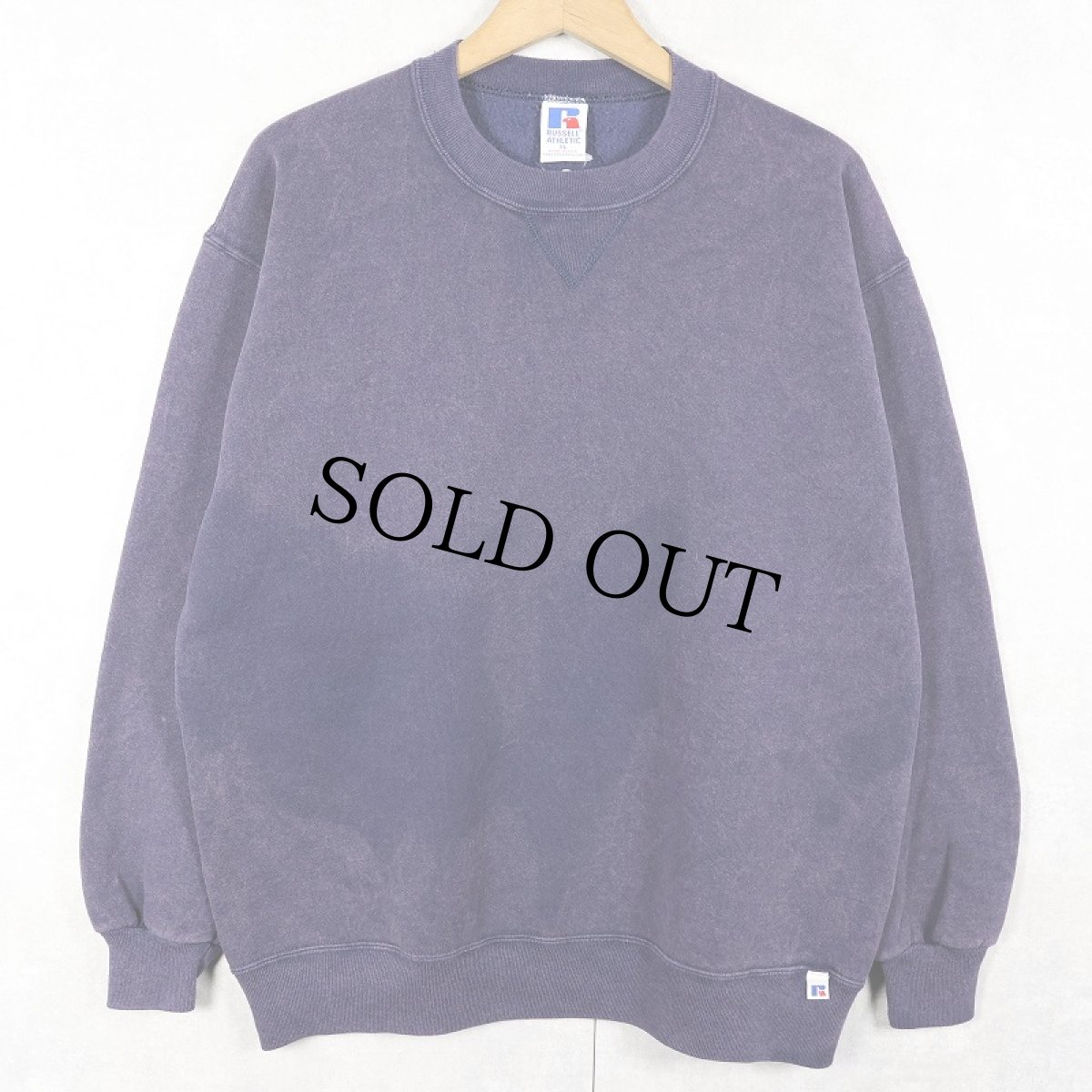 画像1: 90's〜 RUSSELL ATHLETIC USA製 前V ブリーチスウェット NAVY XL (1)