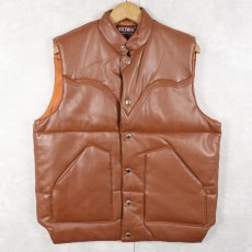 画像1: 70〜80's WOLFMAN 中綿入り PVC ウエスタンベスト M (1)