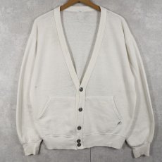 画像1: 90's RUSSELL ATHLETIC 無地 スウェットカーディガン  (1)