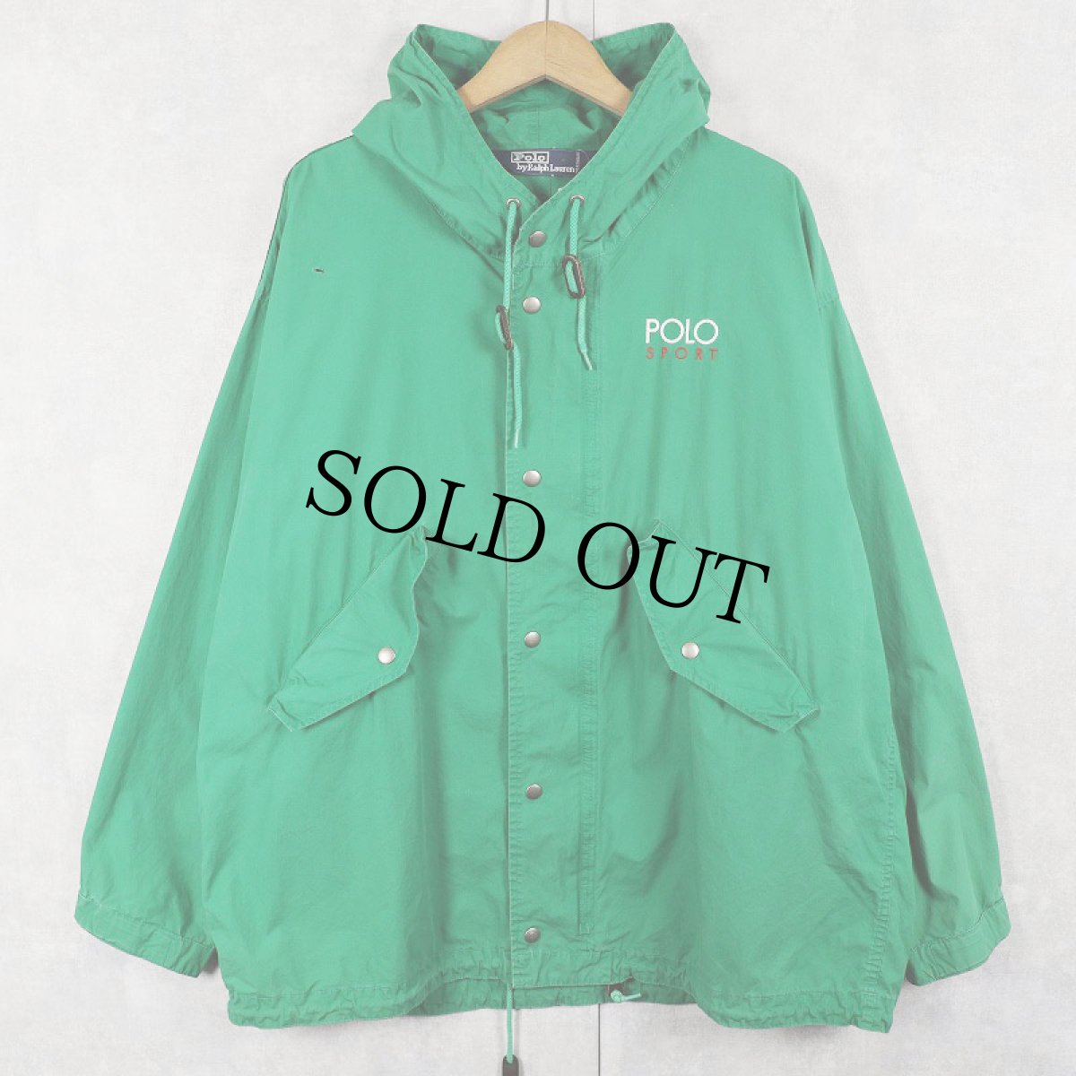 画像3: 90's POLO SPORT Ralph Lauren ロゴ刺繍 コットンパーカー L (3)