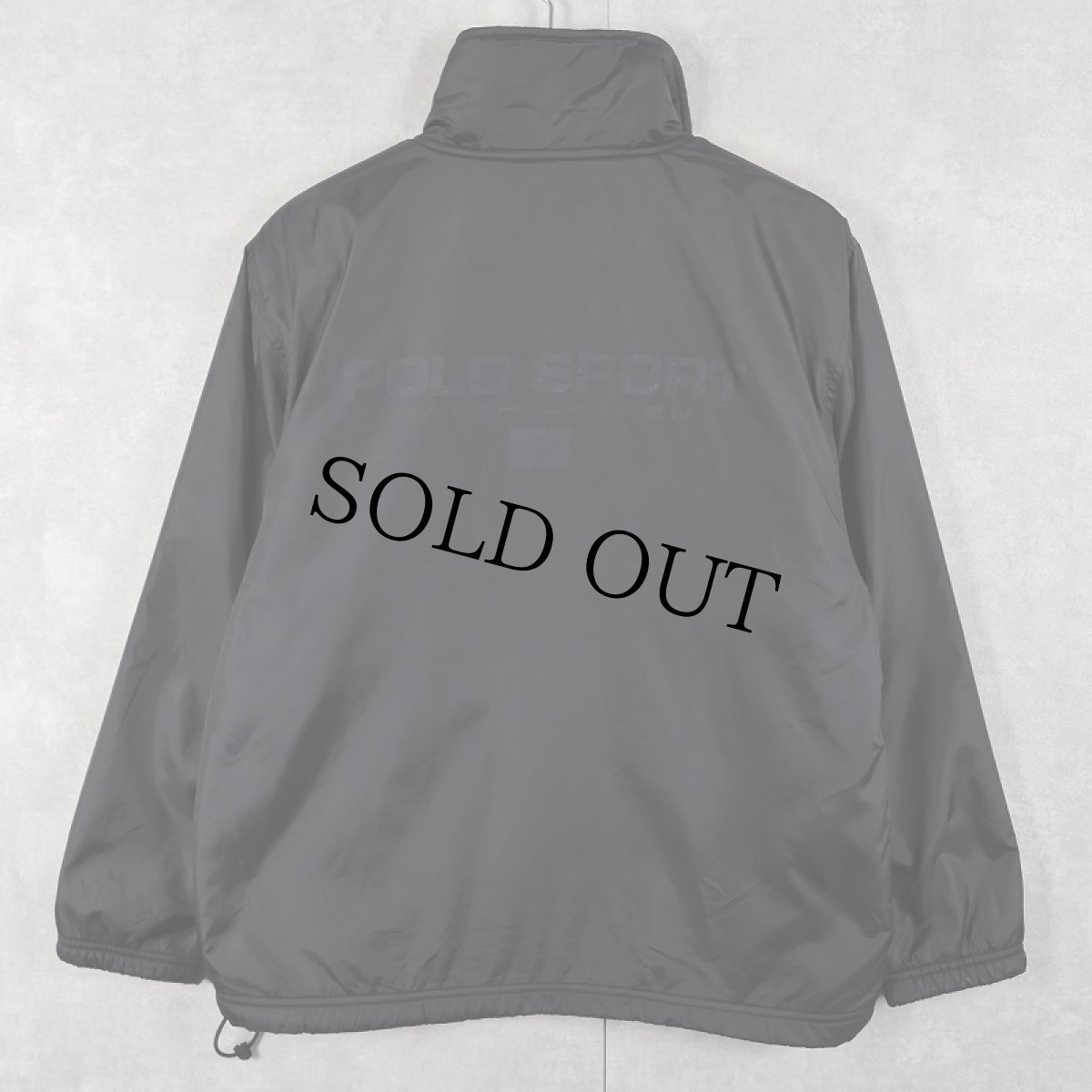 画像1: 90's POLO SPORT Ralph Lauren ロゴプリント ソフトシェルジップジャケット BLACK L (1)