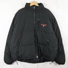 画像1: 90's POLO SPORT Ralph Lauren ロゴ刺繍 ダウンジャケット XXL BLACK (1)