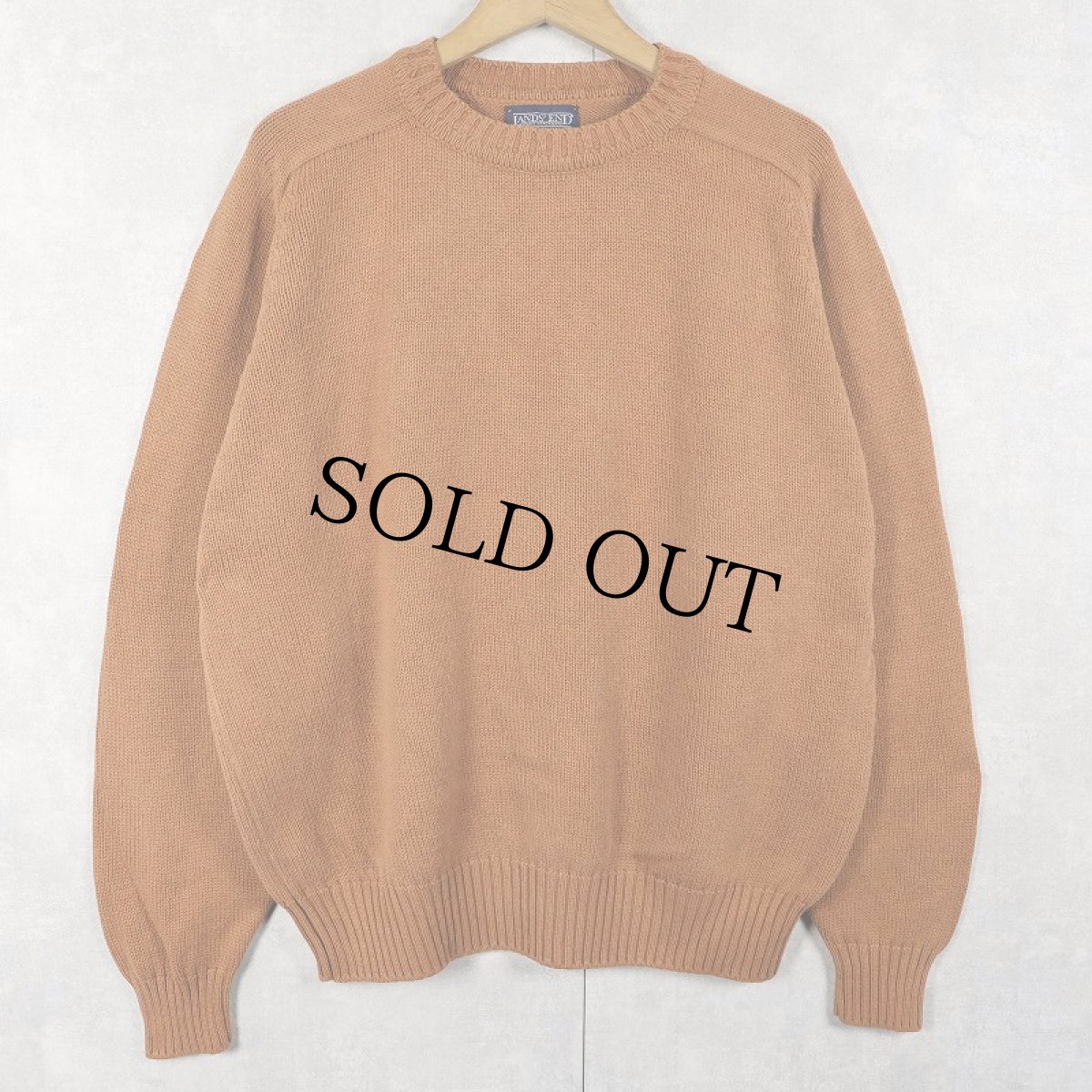 画像1: 90's LANDS' END USA製 コットンニットセーター L (1)