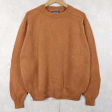 画像1: 90's LANDS' END USA製 コットンニットセーター L (1)