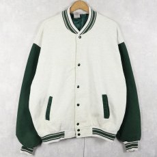 画像1: 90〜2000's FRUIT OF THE LOOM 2トーン スウェットスタジャン XXL (1)