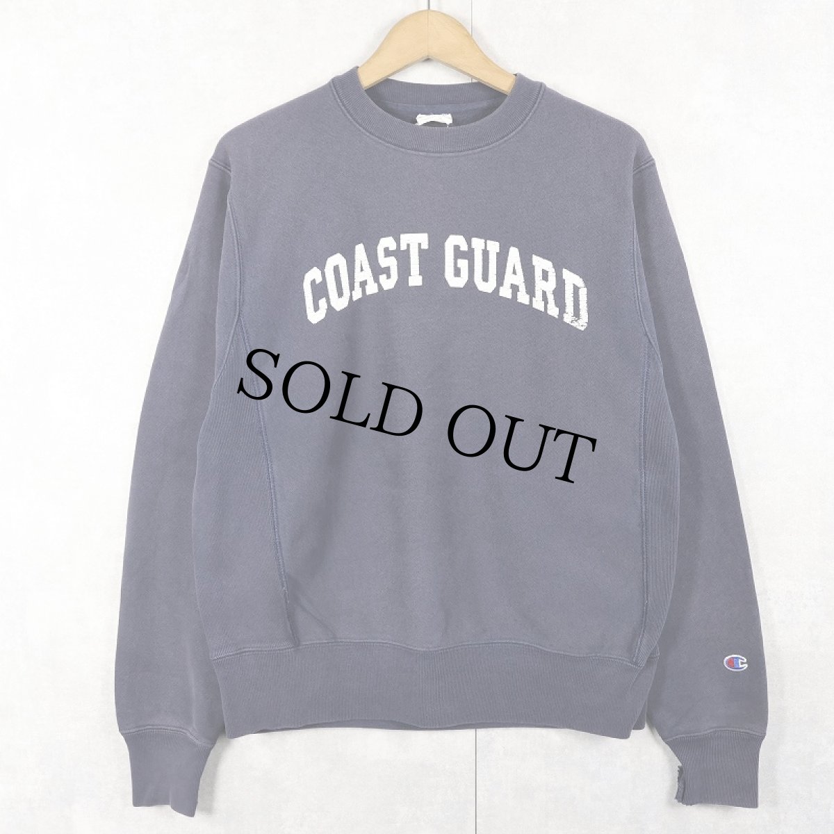 画像1: Champion REVERSE WEAVE "COAST GUARD" プリントスウェット NAVY S (1)