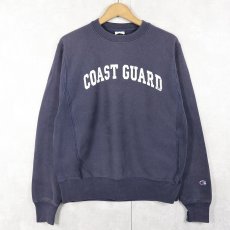 画像1: Champion REVERSE WEAVE "COAST GUARD" プリントスウェット NAVY S (1)
