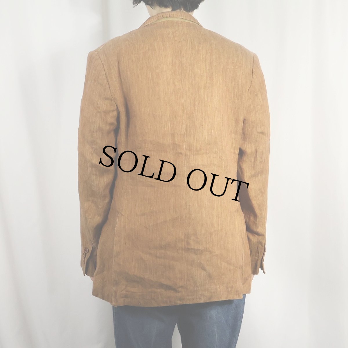 画像3: PETER NETTER ITALY製 ヘリンボーン織り リネンテーラードジャケット (3)