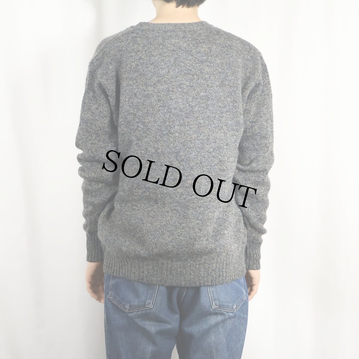 画像3: PENDLETON ネップ混 ウールニットカーディガン M (3)