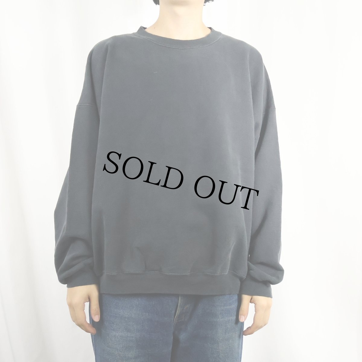 画像2: 90〜2000's Hanes 無地スウェット BLACK XL (2)