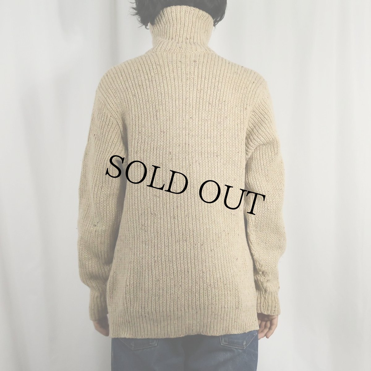 画像3: 70's PENDLETON USA製 ネップ混 ウールニットジップジャケット L (3)