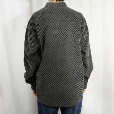 画像3: 80〜90's North 44 総柄 コーデュロイボタンダウンシャツ L (3)