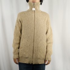 画像2: 70's PENDLETON USA製 ネップ混 ウールニットジップジャケット L (2)