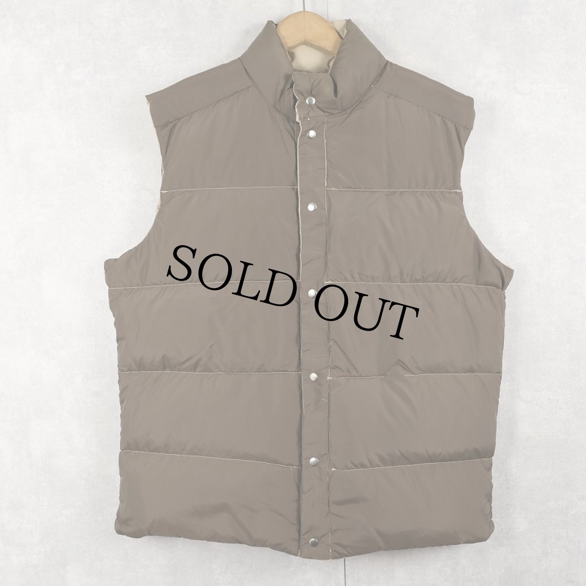 画像2: 80's GERRY USA製 リバーシブル ダウンベスト L (2)