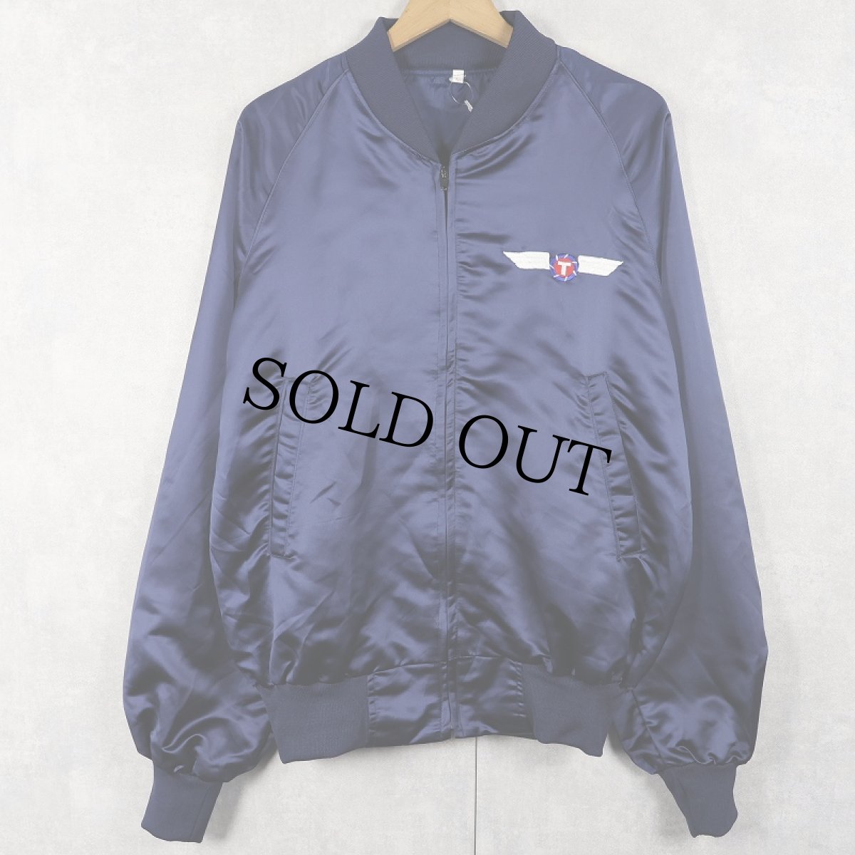 画像2: 80's "FLYING TIGERS" スーベニアジャケット NAVY L (2)