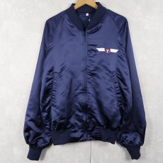 画像2: 80's "FLYING TIGERS" スーベニアジャケット NAVY L (2)