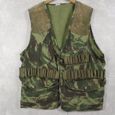 画像1: 70〜80's リザードカモ柄 ハンティングベスト (1)