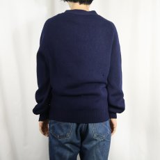 画像3: 70's PENDLETON USA製 ウールニットカーディガン NAVY M (3)