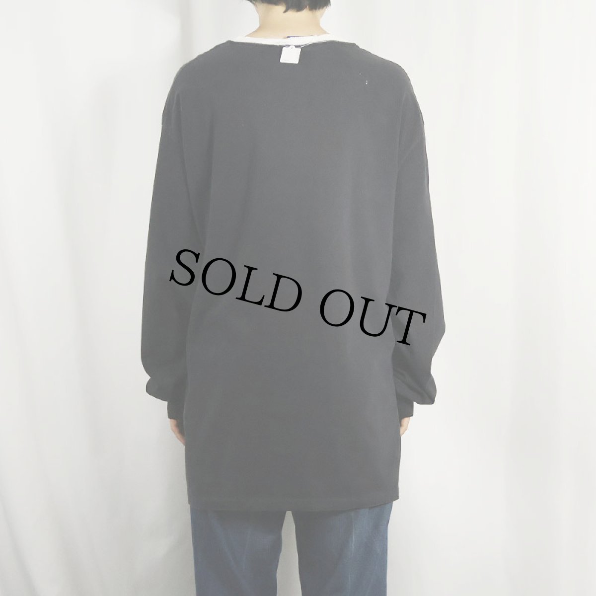 画像3: 90's POLO SPORT Ralph Lauren USA製 ロゴプリントロンＴ BLACK XL (3)