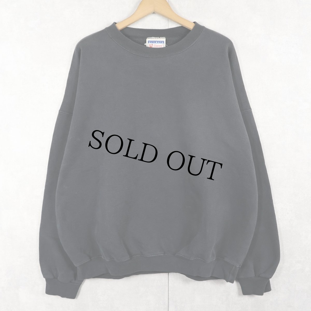 画像1: 90〜2000's Hanes 無地スウェット BLACK XL (1)