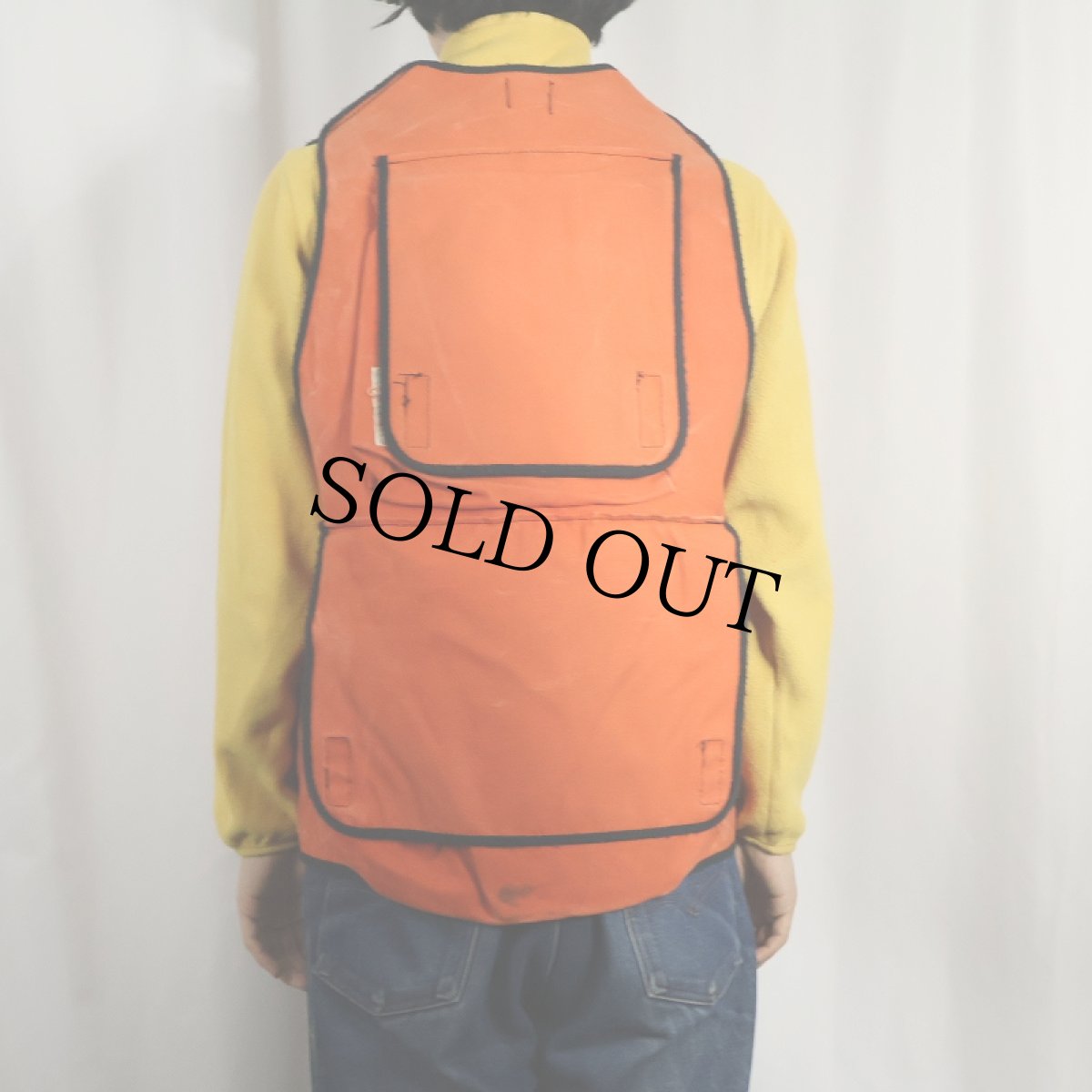 画像3: 60's〜 コットンキャンバス ハンティングベスト (3)