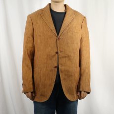画像2: PETER NETTER ITALY製 ヘリンボーン織り リネンテーラードジャケット (2)