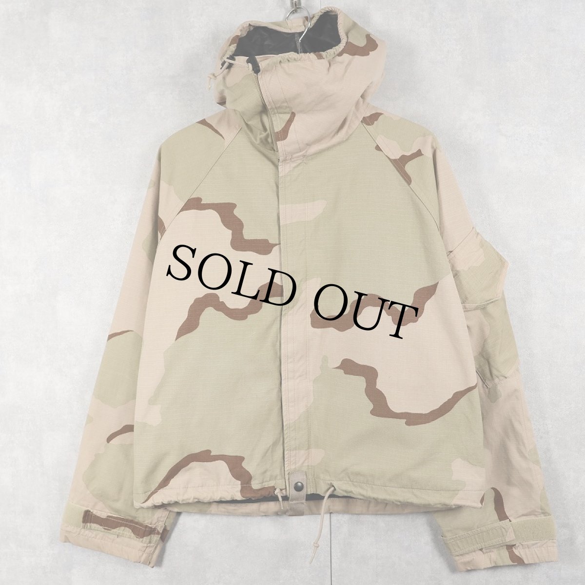 画像1: 2000's U.S.ARMY デザートカモ ケミカルプロテクティブパーカー SMALL/SHORT (1)