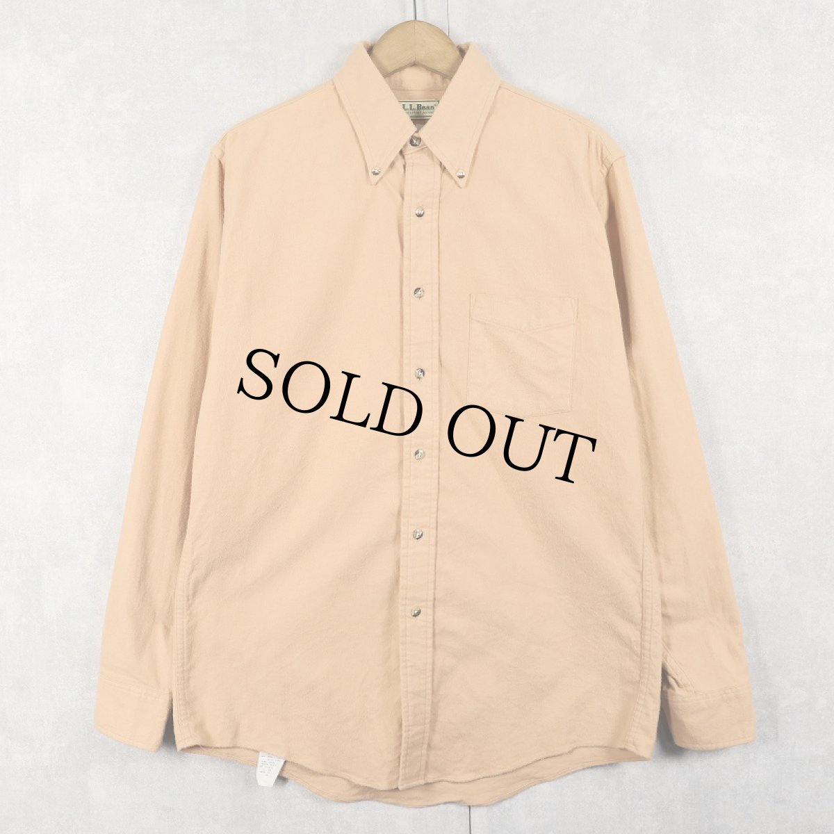 画像1: 80〜90's L.L.Bean シャモアクロスボタンダウンシャツ M (1)