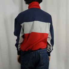 画像3: 90's Nils USA製 マルチカラー ハーフジップ ポリエステルジャケット L (3)