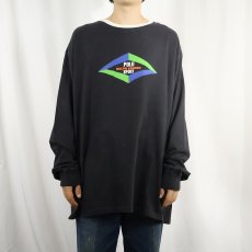 画像2: 90's POLO SPORT Ralph Lauren USA製 ロゴプリントロンＴ BLACK XL (2)