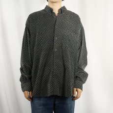 画像2: 80〜90's North 44 総柄 コーデュロイボタンダウンシャツ L (2)