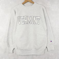 画像1: 90's Champion REVERSE WEAVE USA製 "VERMONT" プリントスウェット L (1)
