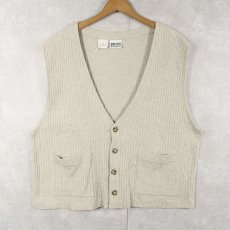 画像1: CHICO'S DESIGN リブ編み スウェットベスト M/L (1)