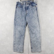 画像1: 90's Levi's 501 USA製 ケミカルウォッシュ デニムパンツ W33 (1)