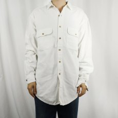 画像2: 90's Eddie Bauer USA製 コットンシャツ M (2)
