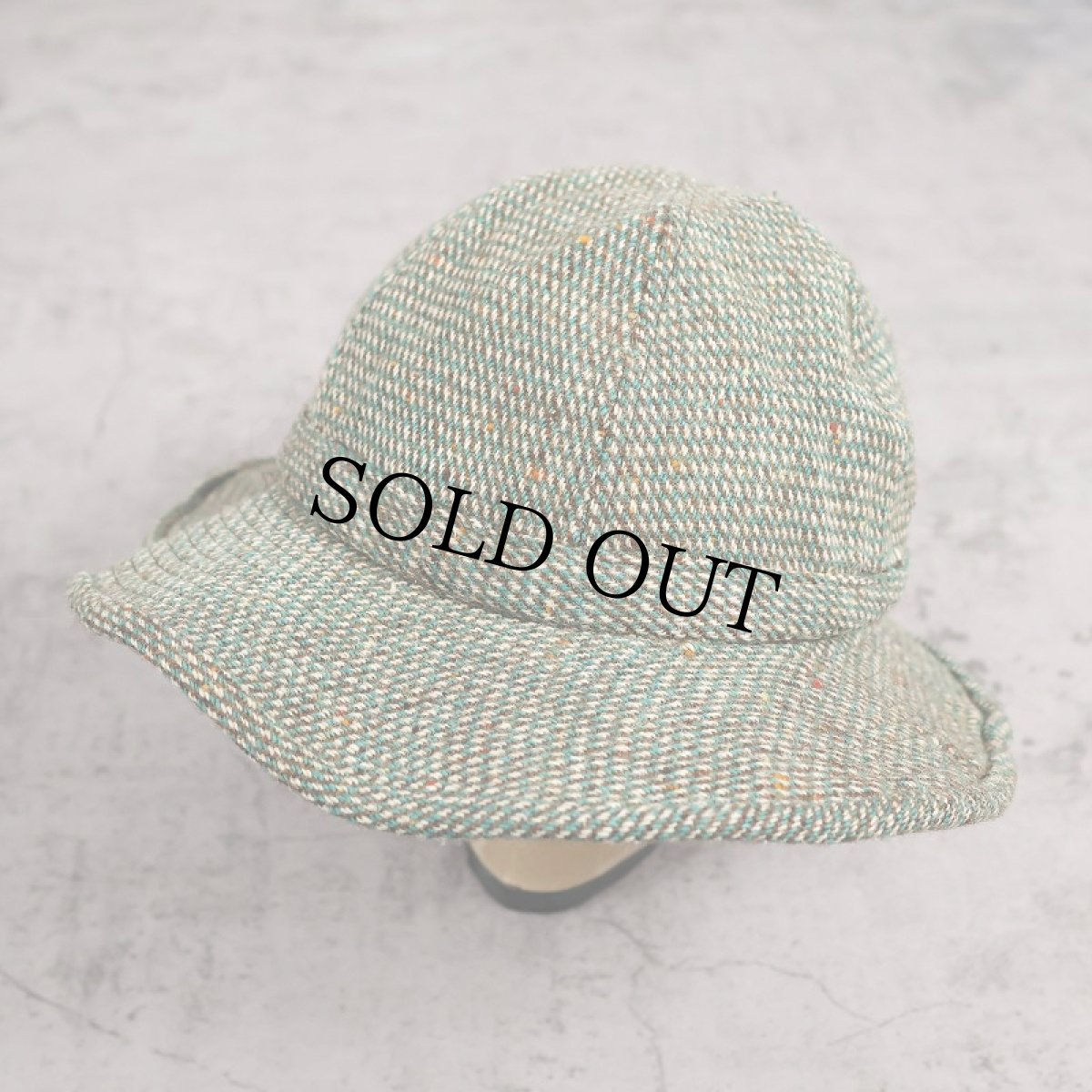 画像1: VINTAGE ネップ混 ウールハット (1)